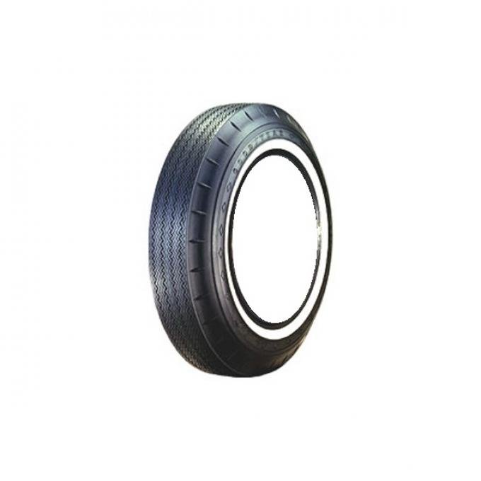 Tire, 800 X 14, 1 Whitewall, Tubeless, Goodyear Custom Super Cushion, 1961-64