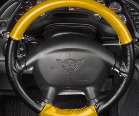 Corvette Steering Wheel Cover, Wheelskins, Euro-Style Two Color, 1994-2004