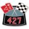 Chevelle Decal, Cross Flags, 427, 1964-1972