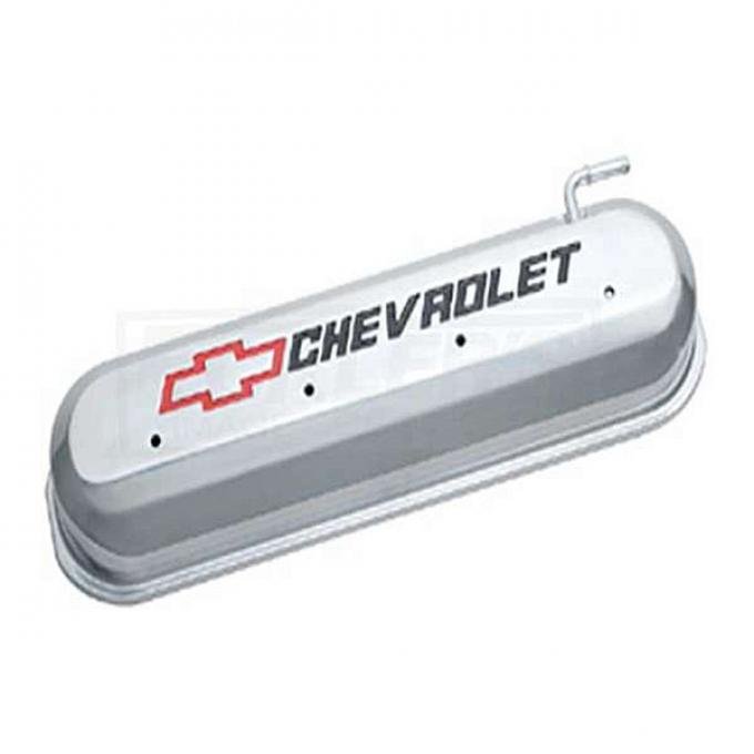 Firebird LS V8, Valve Cover, Polised With Recessed Red And Black Emblems, 1967-2002
