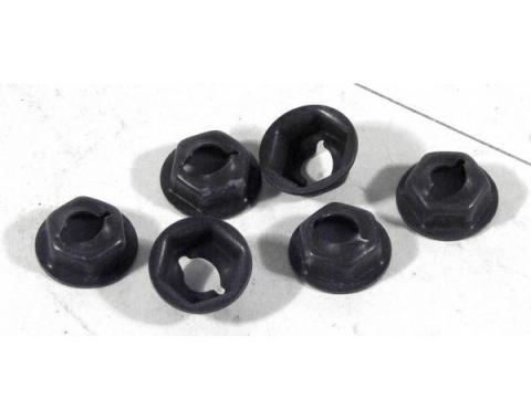 Corvette Exhaust Bezel Mount Nuts, 6 Piece Set, 1966-1967