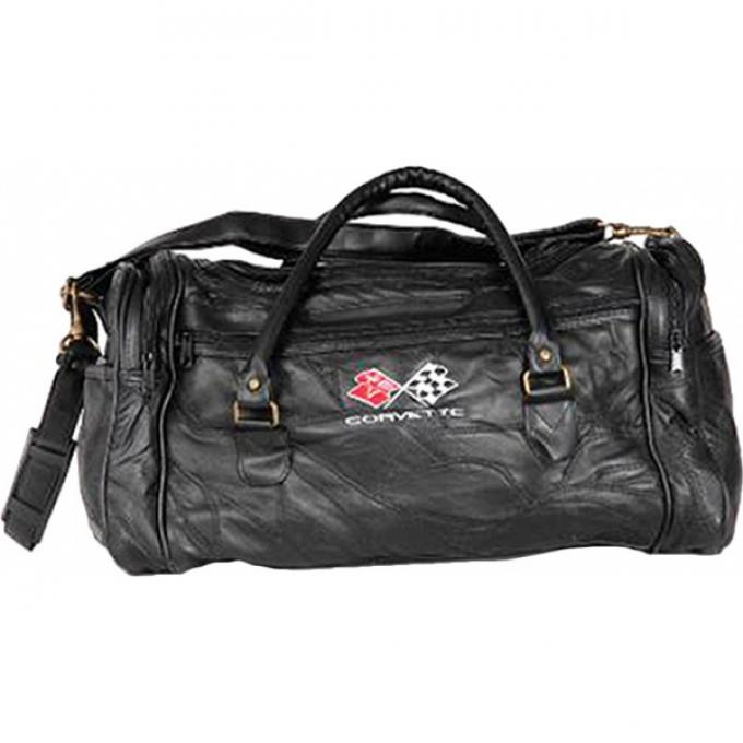 Corvette Leather Road Trip Bag With C3 