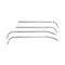 Ford Thunderbird Door Panel Retainer Set, 4 Pieces, Chrome, 1961-63