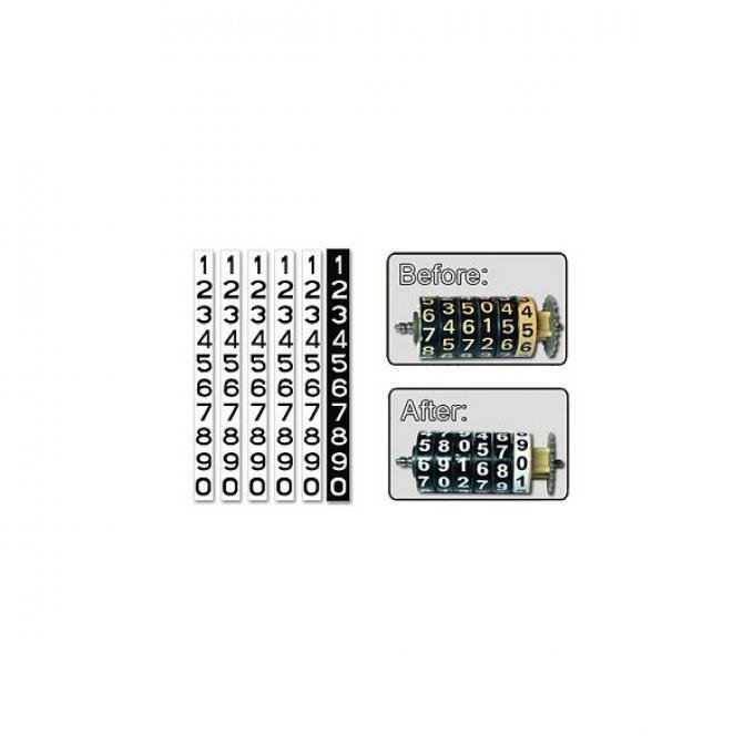 Chevrolet&reg; Truck White Face Odometer Refresh Kit, 1948