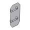 Model A Ford Battery Cover Plate - 4-1/8 Wide - Steel - 1928-March 1929