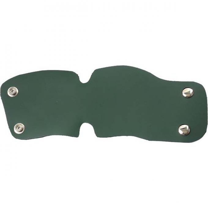 Model A Ford Water Pump Cover - Green Leather - With Snap Fasteners