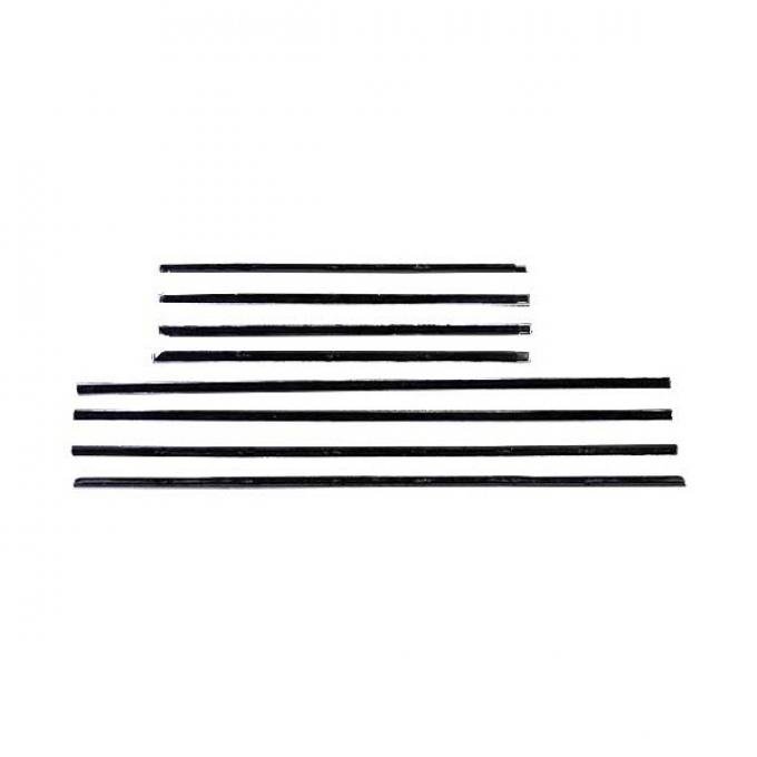 Belt Weatherstrip - Doors & Rear Quarter Windows - 8 Pieces- Ford 4-Door Sedan & Station Wagon