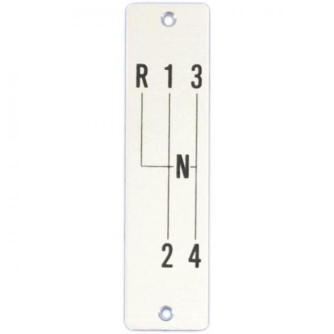 Corvette Shift Indicator Plate, 4 Speed, 1957-1958
