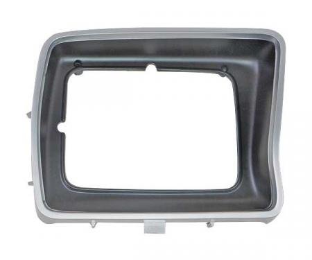 Ford Pickup Truck Headlight Door - Argent & Black - Left - Rectangular Headlight - F100 Thru F350