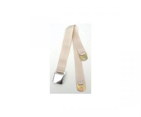 Seatbelt Solutions Chevrolet 1955-1957,  Lap Belt, 74" with Chrome Lift Latch 1800748000 | Ivory