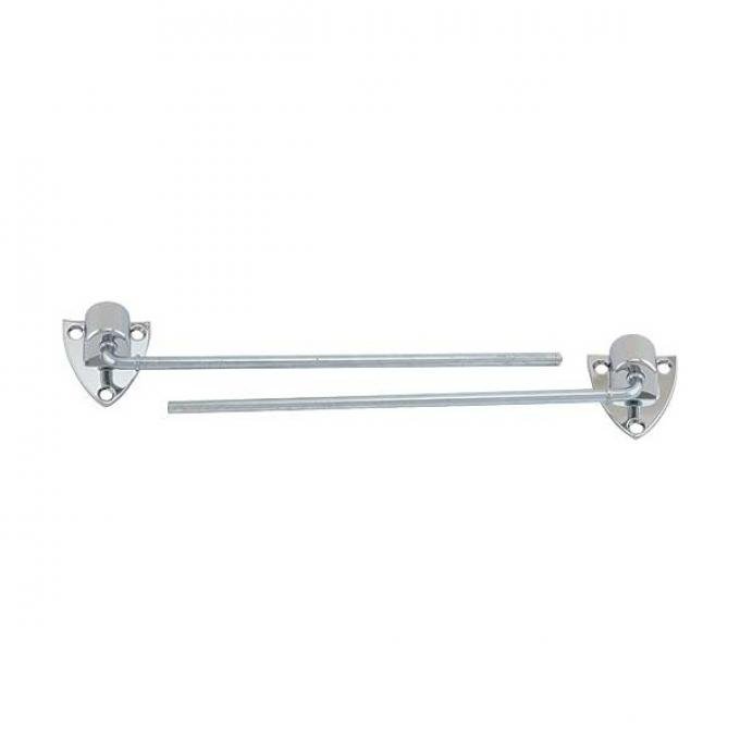 Ford Sun Visor Brackets - Ford Pickup & Ford Commercial Truck - Chrome Plated