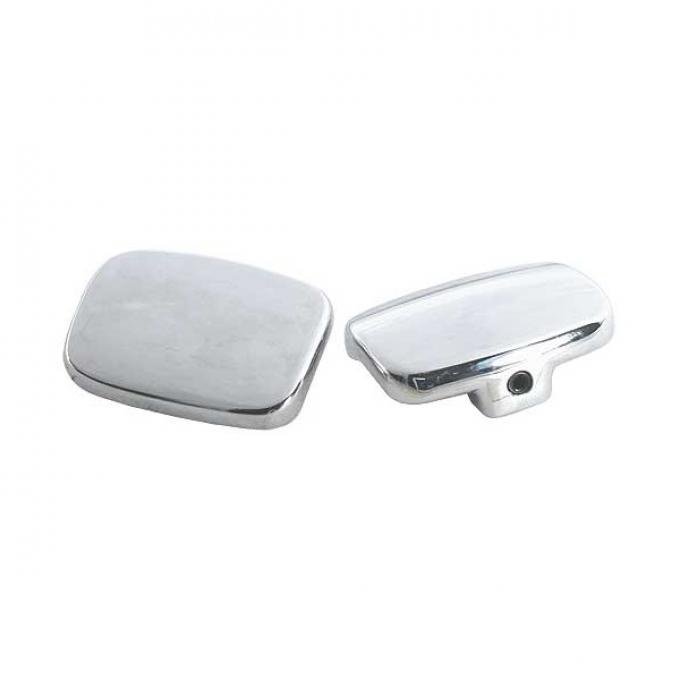 Ford Mustang Seat Back Latch Handle Set - Chrome - For Center Mounted Latch - 4 Pieces