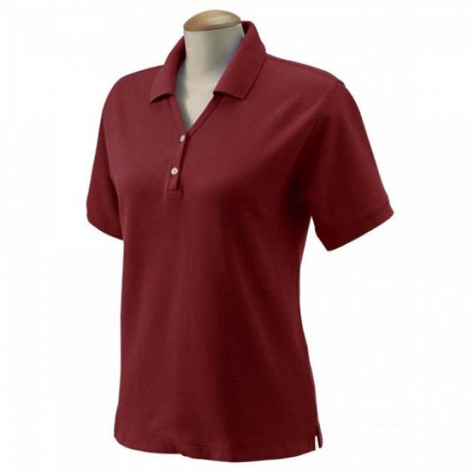 C5 1997-2005 Women's Custom Embroidered Pima Cotton Polo, Red, S-4X