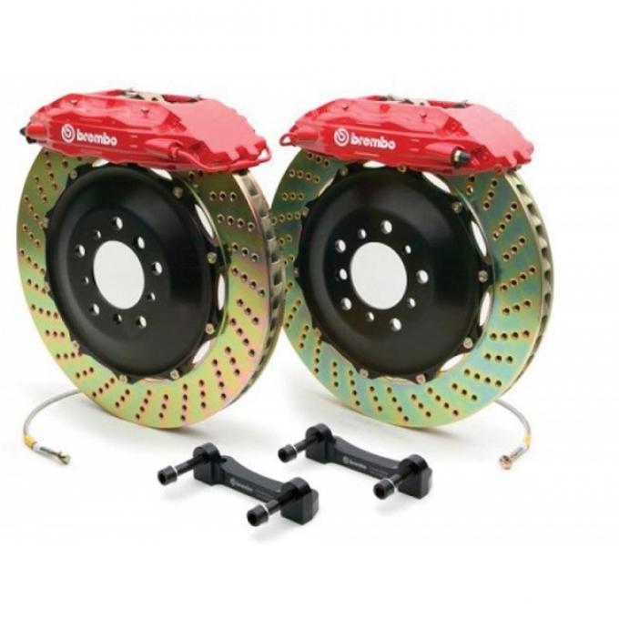 Corvette Brake Kit, Rear, Cross-Drilled, Brembo, 1997-2004