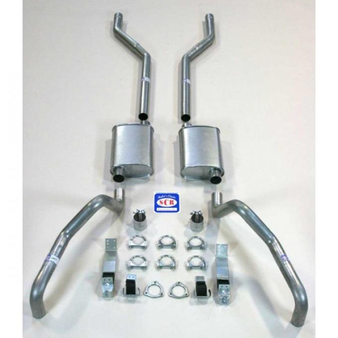 Camaro SCR Performance Dual Exhaust System, For Small Block With Headers, 2-1/2", 1967-1969