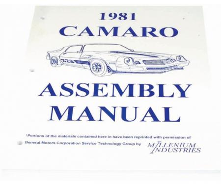 Camaro Factory Assembly Manual, 1981