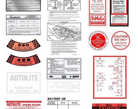 Thunderbird Deluxe Decal Kit, 1960