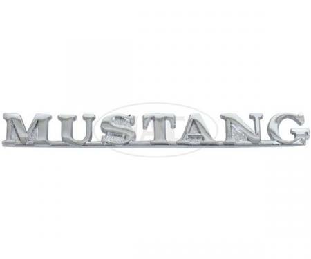 Ford Mustang Front Fender Nameplate - Mustang - 4-1/2 Long - Coupe & Convertible With Generator