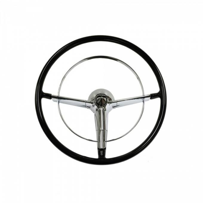 Chevy Steering Wheel, Complete Retromod, 16" Diameter, Tri-5, 1955-1956
