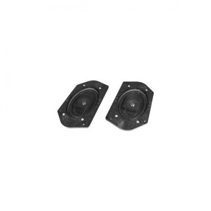 Ken Harrison Door Speaker Assembly, w/ Dual 3.5" Speakers, 69-73 Mustang, w/ Plug for Ford Wiring