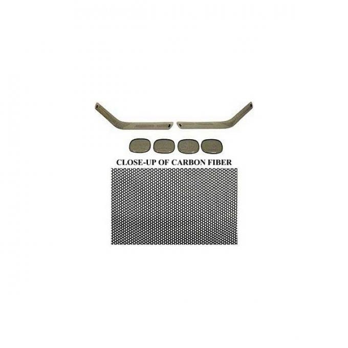 Corvette Black-Out Light Kit, Front & Rear, Carbon Fiber, 1991-1996