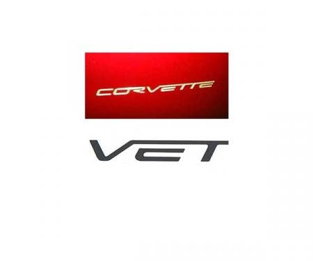 Corvette Rear Bumper Lettering Kit, Black, 2005-2013