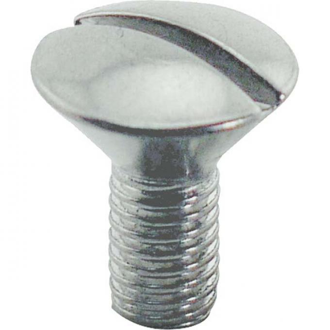 Model A Ford Instrument Panel Mounting Screw Set - Chrome -4 Pieces - For Panel With Round Speedometer Hole