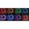 Chevy Headlight, 7 Inch Round White Diamond With Multi-Color LED Halo, 1949-1954