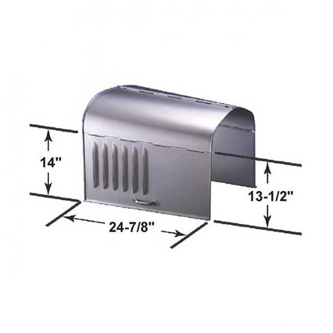 Model T Ford Hood - High Type - Steel - Pressed Steel Handles - Louvered Side Panels - Passenger Car And TT Truck