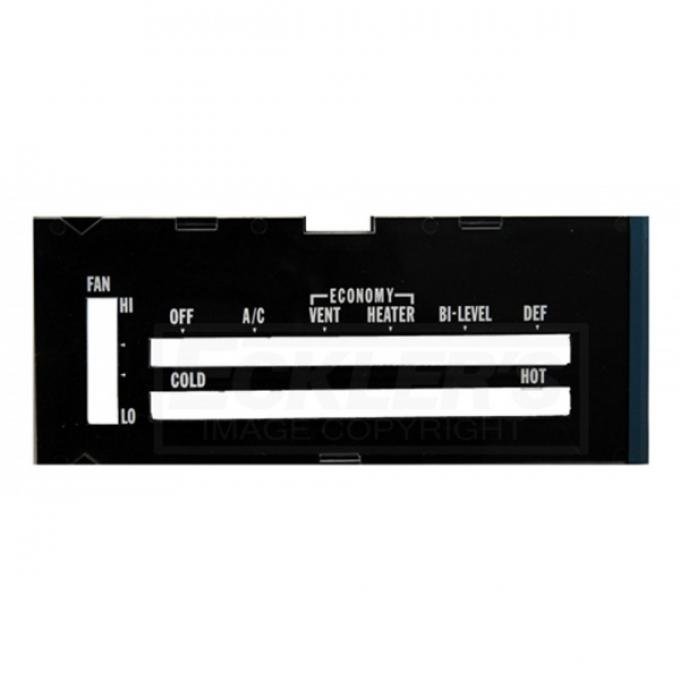 Camaro Heater Control Lens, With Air Conditioning, 1974-1975