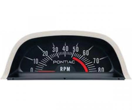 Firebird Tachometer, Hood, 5200 Redline, 1968