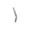 Shifter Lever, Windowed, Single Bend, Brushed Billet Aluminum, For Tremec T5, T45, T56  Manual Transmission