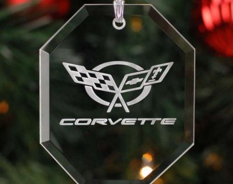 Corvette Crystal Ornament, Octagon Shape, 1997-2004
