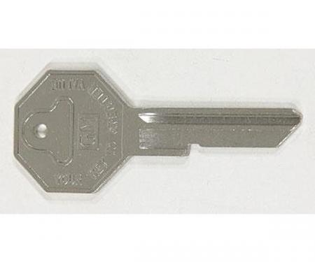 Camaro Key Blank, Ignition And Door, Octagon Head, 1968