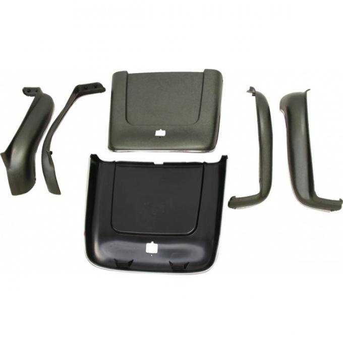 Chevelle Seat Back & Side Panel Set, Bucket, 2-Door Coupe & Convertible, Dark Metallic Green, 1969-1970 & 1972