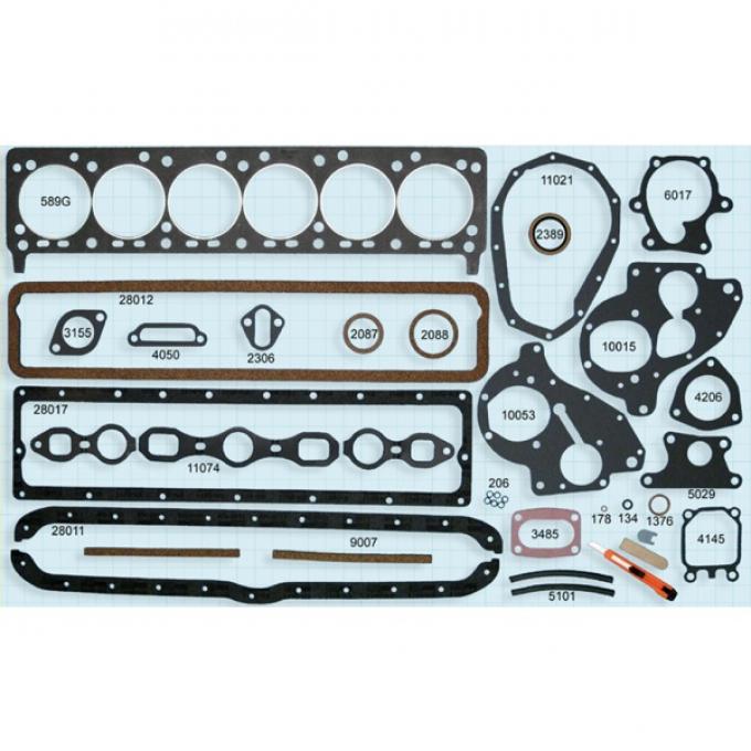 GMC Truck Engine Gasket Set, 302 CI, 1951-1959