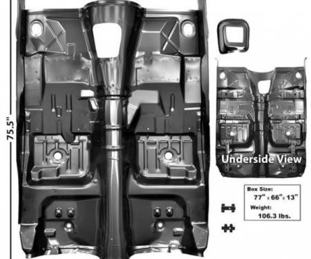 Firebird Floor Pan, Complete, Manual Transmission, With Braces, 1975-1981