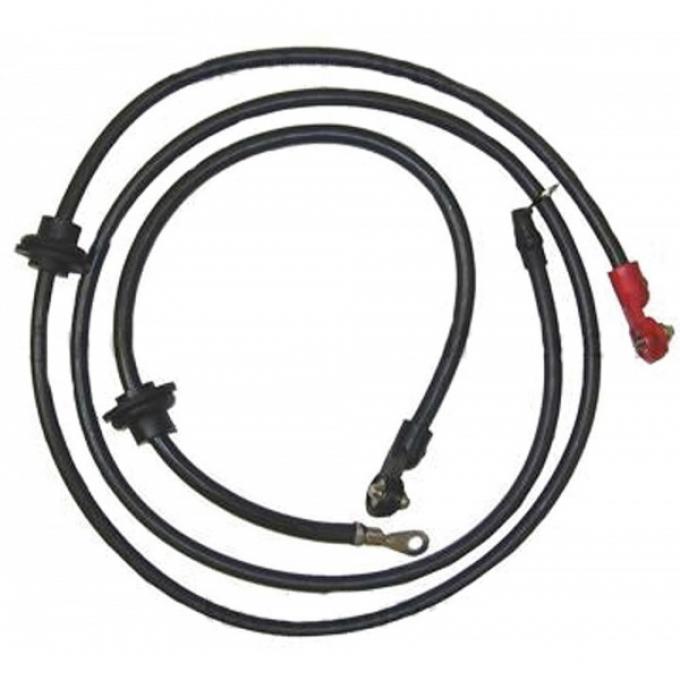 Corvette Battery Cables, Correct with Grommets, 1972-1974