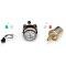 Chevy Oil Pressure Gauge, Brushed Aluminum Face, With Black Needles, AutoMeter, 1955-1957