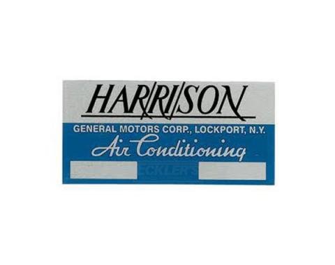 Nova and Chevy II Harrison Air Conditioner Evaporator Box Decal, 1962-1964