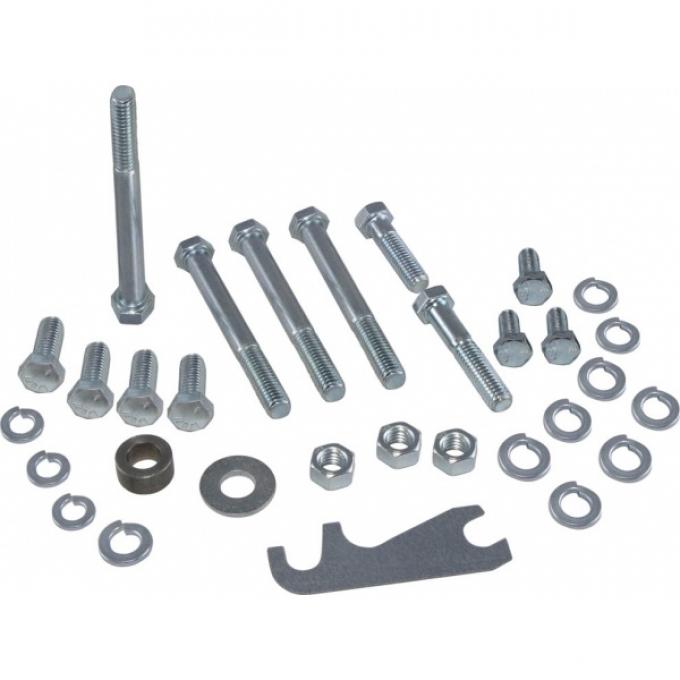 Corvette Air Conditioning Compressor & Bracket Mounting Bolt Kit, A6, Small Block, 1964-1982