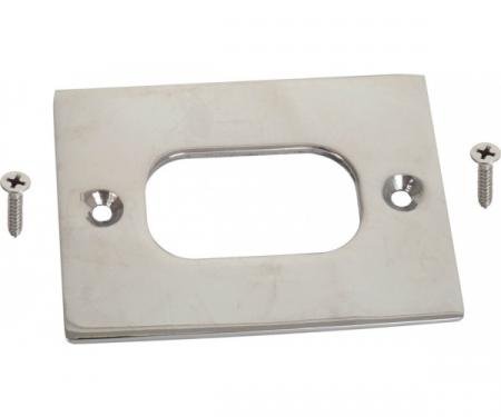 Emergency Brake Boot Trim Plate - Stainless Steel - Ford