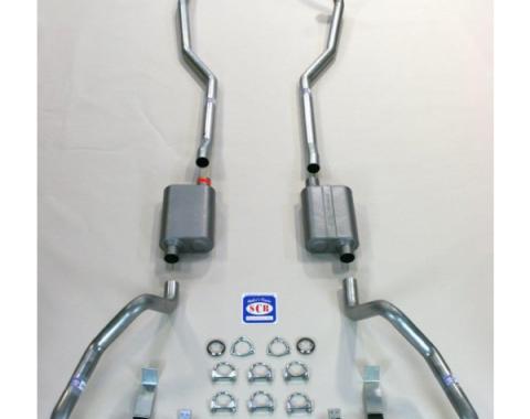 Camaro SCR Performance Dual Exhaust System, For Big Block With Manifolds, 2-1/2", 1967-1969