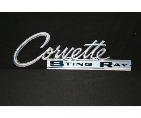 Corvette Metal Sign,Rear Emblem,Stingray,1963-1965