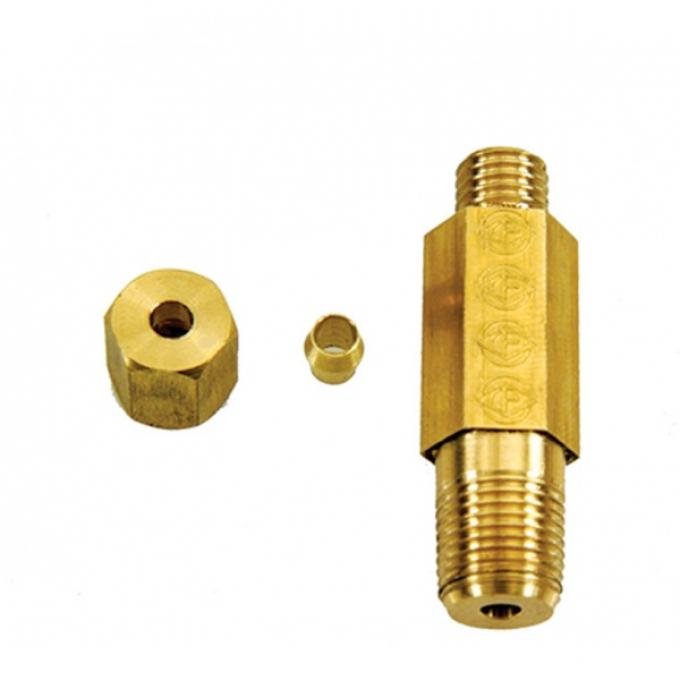 Chevelle And Malibu, Small Block Oil Line Fitting Assembly,3/4" Tall, 1967-1968