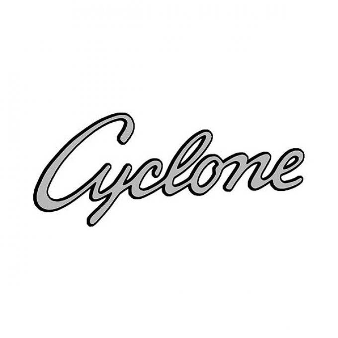 Cyclone Quarter Panel Decals - Silver With Black Border