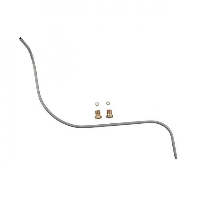Model A Ford Gas Line - Firewall To Carburetor - Steel WithBrass Fittings - 1928 To Early 1931