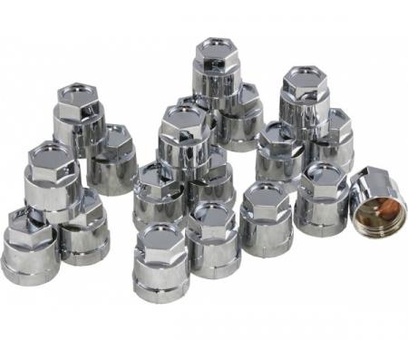 Premier Quality Products, Lug Nut Cap Set, Plastic, Factory Style, Chrome| E-38041 Corvette 1984-1996