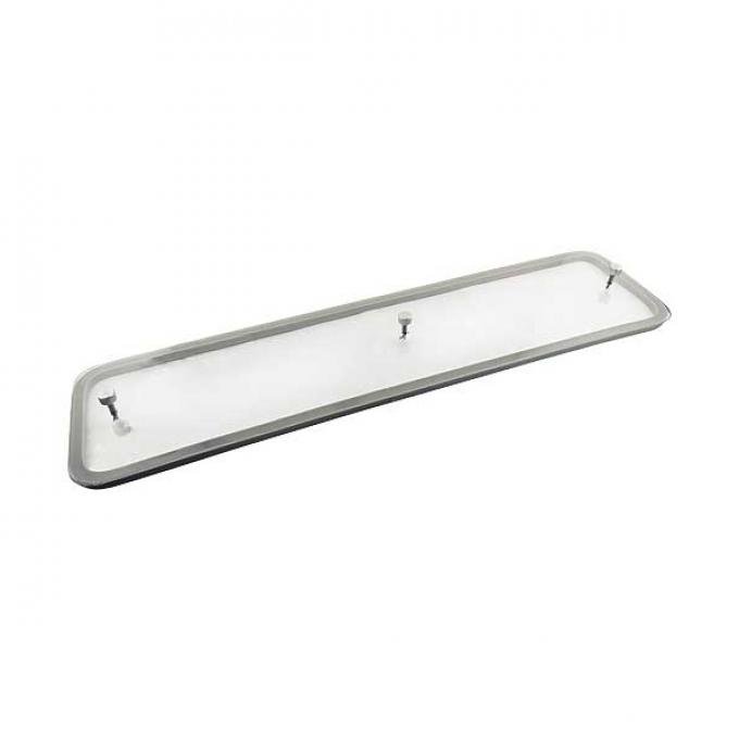 Ford Mustang Cowl Cap - Clear Plastic - Gray Foam Rubber Seal & Attaching Handles