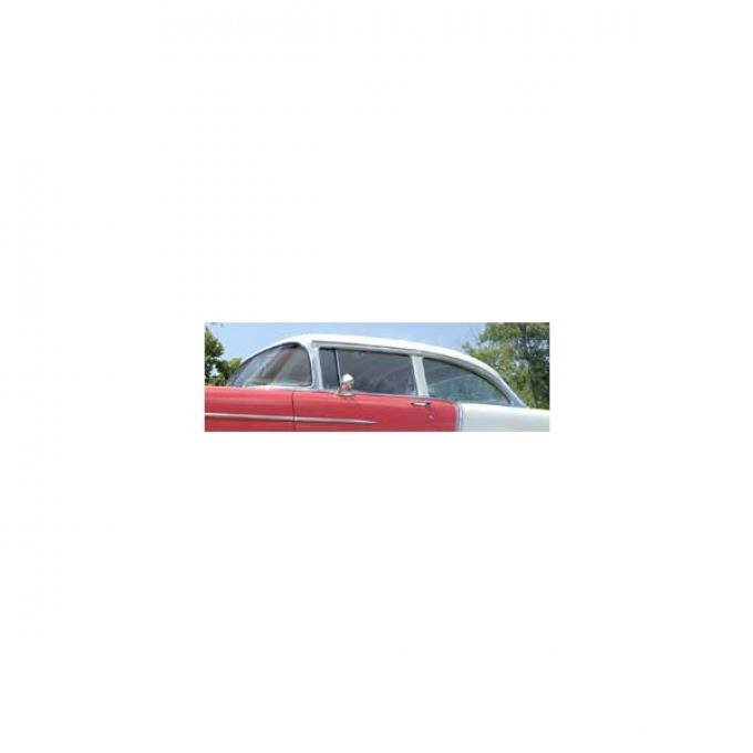 Chevy Side Glass Set, Date Coded, Clear, 2-Door Sedan, 1955-1957